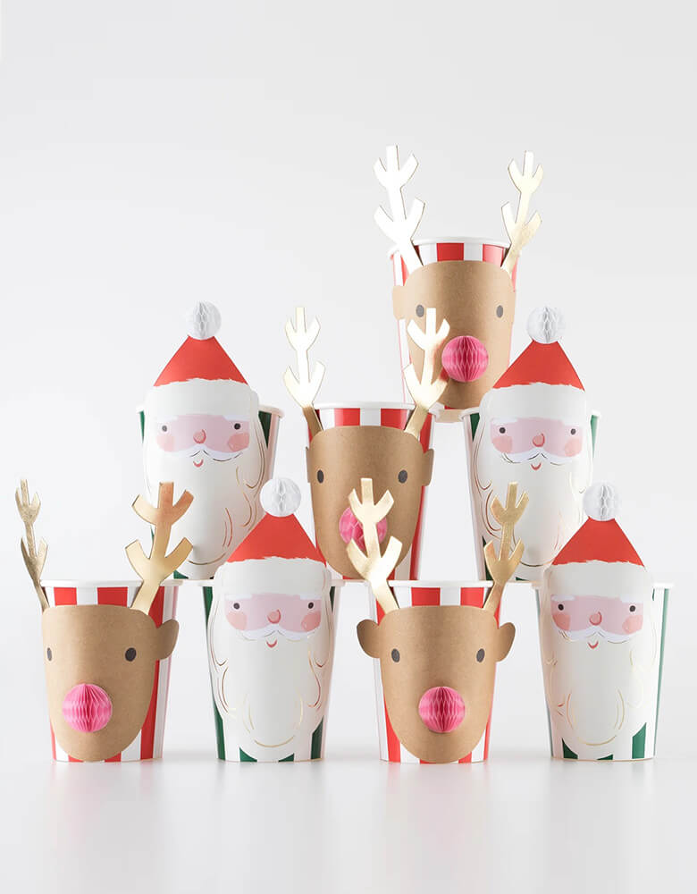 Selfridges Edit Christmas Honeycomb Paper Cups Set of Eight