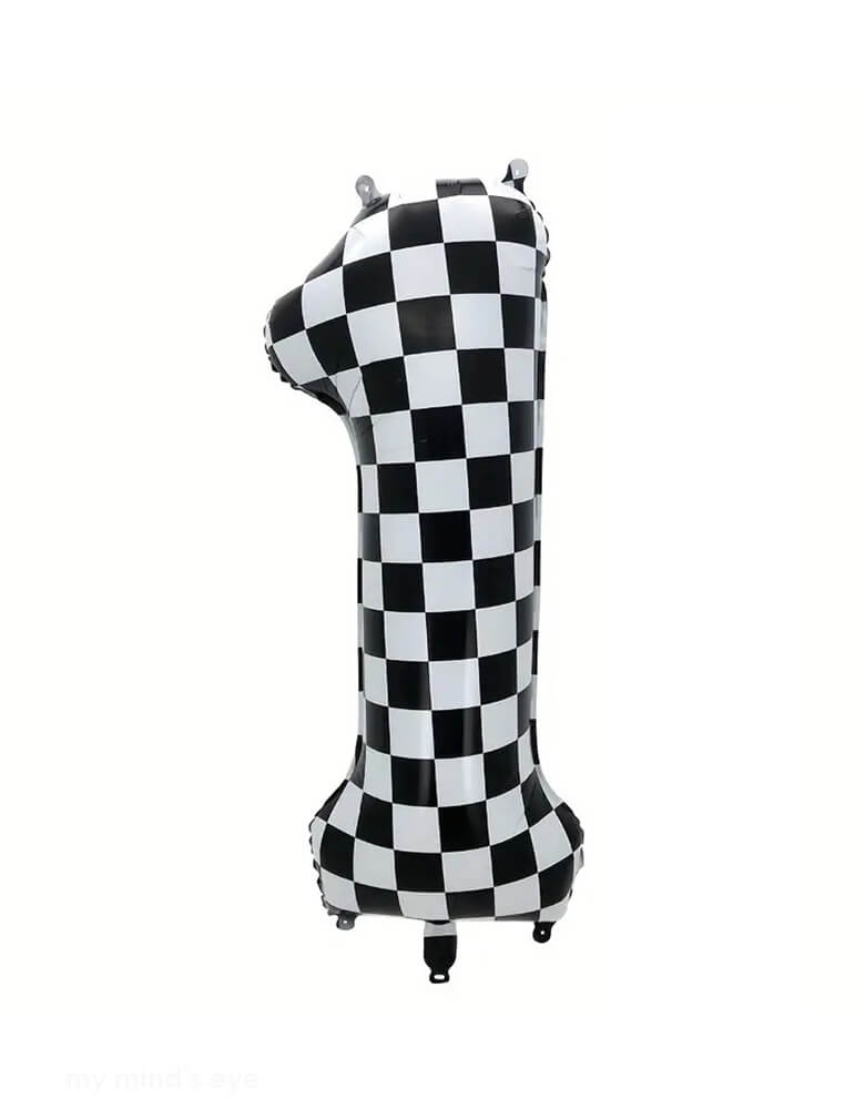 Black and White Checkered Flair & order Balloons Yard Cards (F432HS)