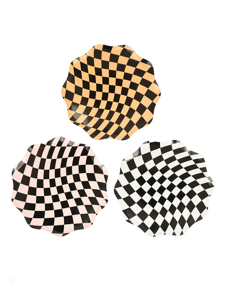 Black and clearance white checkered plates