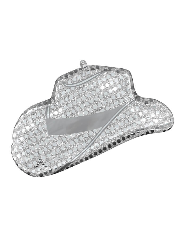 Disco Western Hat Shaped Foil Balloon