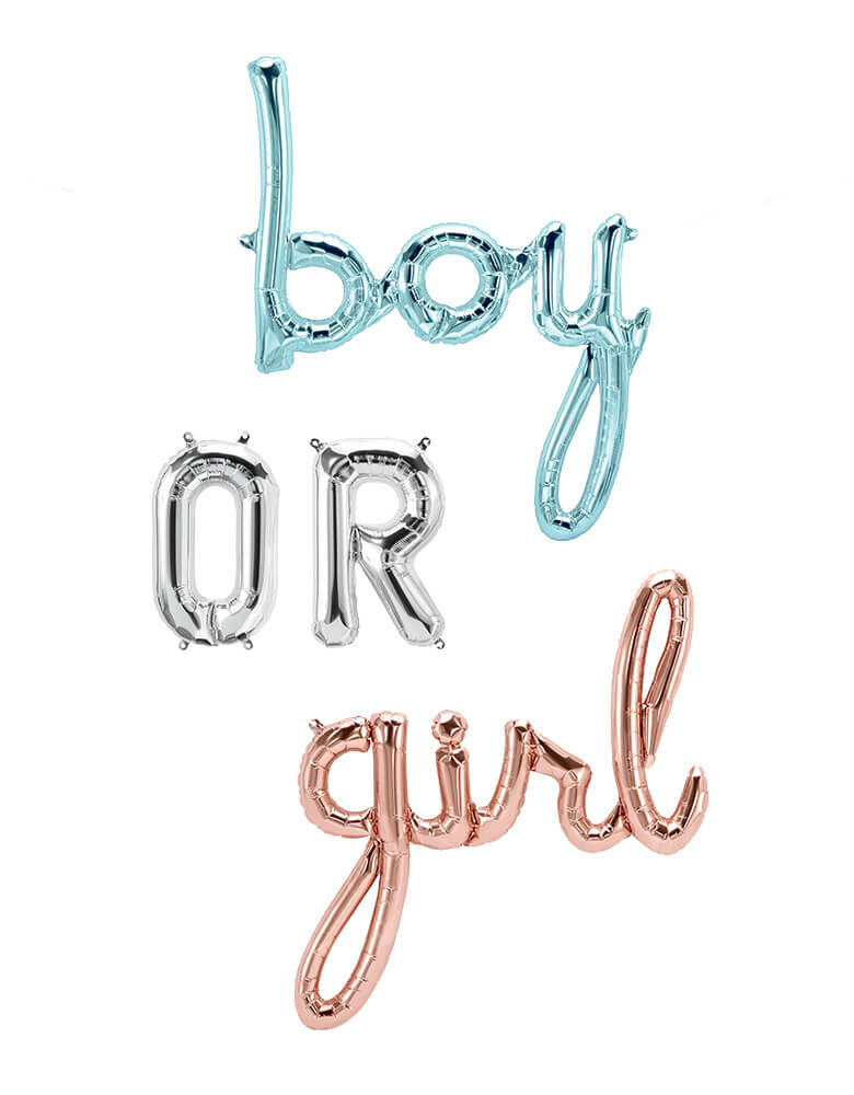 Festone Boy or Girl ? scritta oro 1 mt