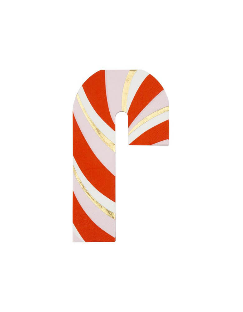 Christmas Red & White Candy Cane Print Party Straws 