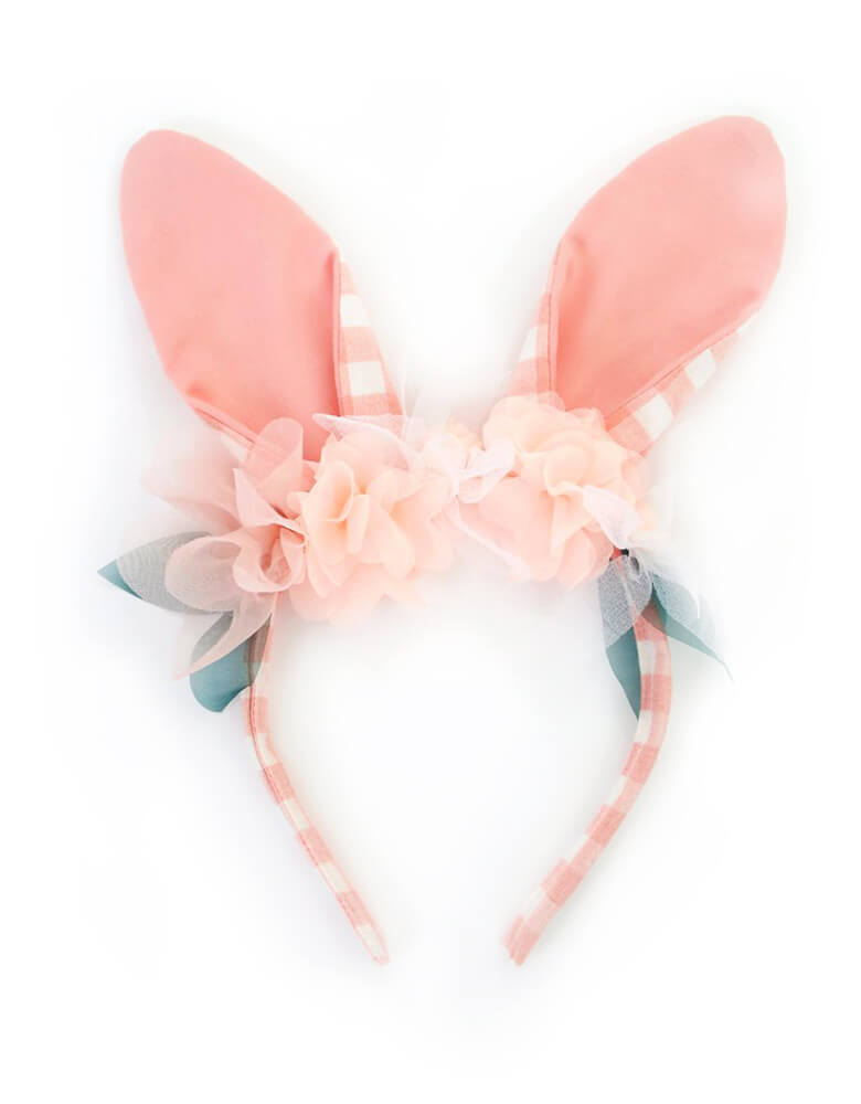 Spring Bunny Knotted Headband Kit - Cream Bunnies on Pink DIY