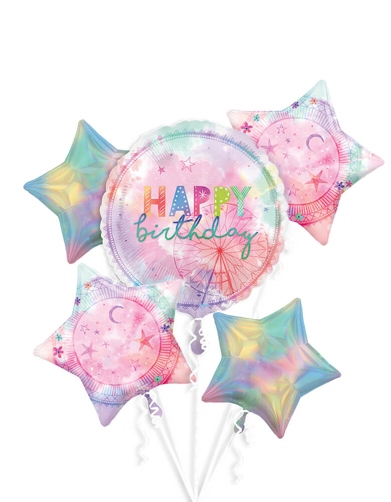 Floral Happy Birthday Balloon
