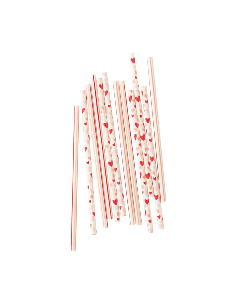 VALENTINE'S DAY Straw Pack, Valentine's Plastic Straws, Reusable Straws,  Leopard Straws, Heart Straws, Pink Hearts, Red Hearts, Black Heart 
