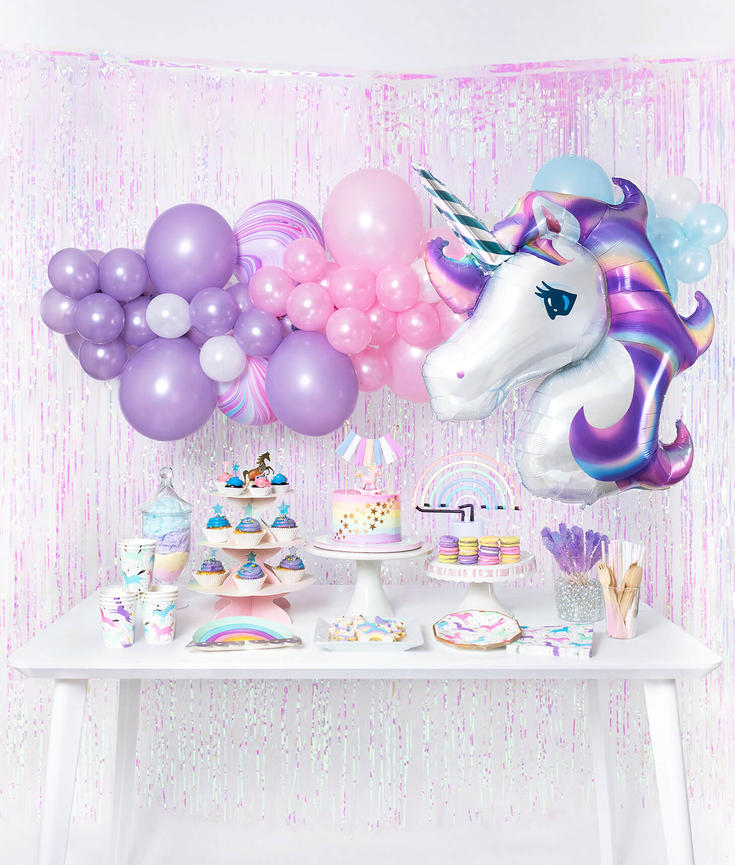 Unicorn Birthday Decorations for Girls - Purple Unicorn Party Supplies and  Plates for Girl Birthday, Best Value Unicorn Party Decorations Set for
