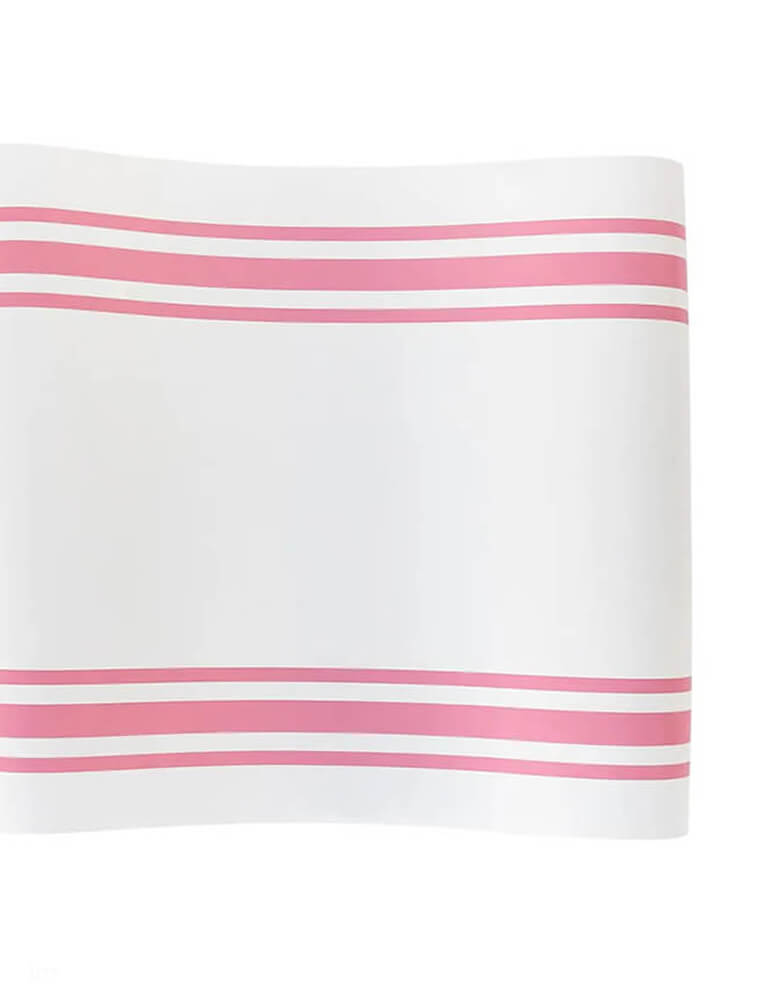 Weddingstar Decorative Paper Table Runner - Light Pink Stripe