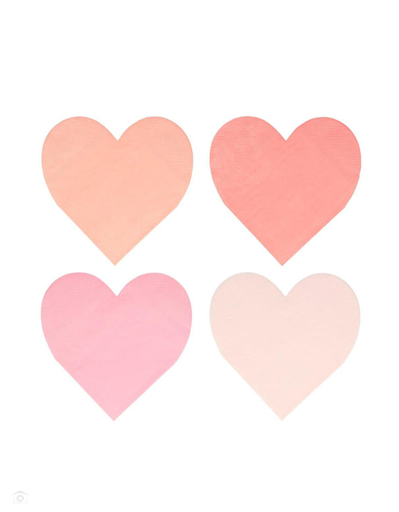 Small Pink Heart Napkins