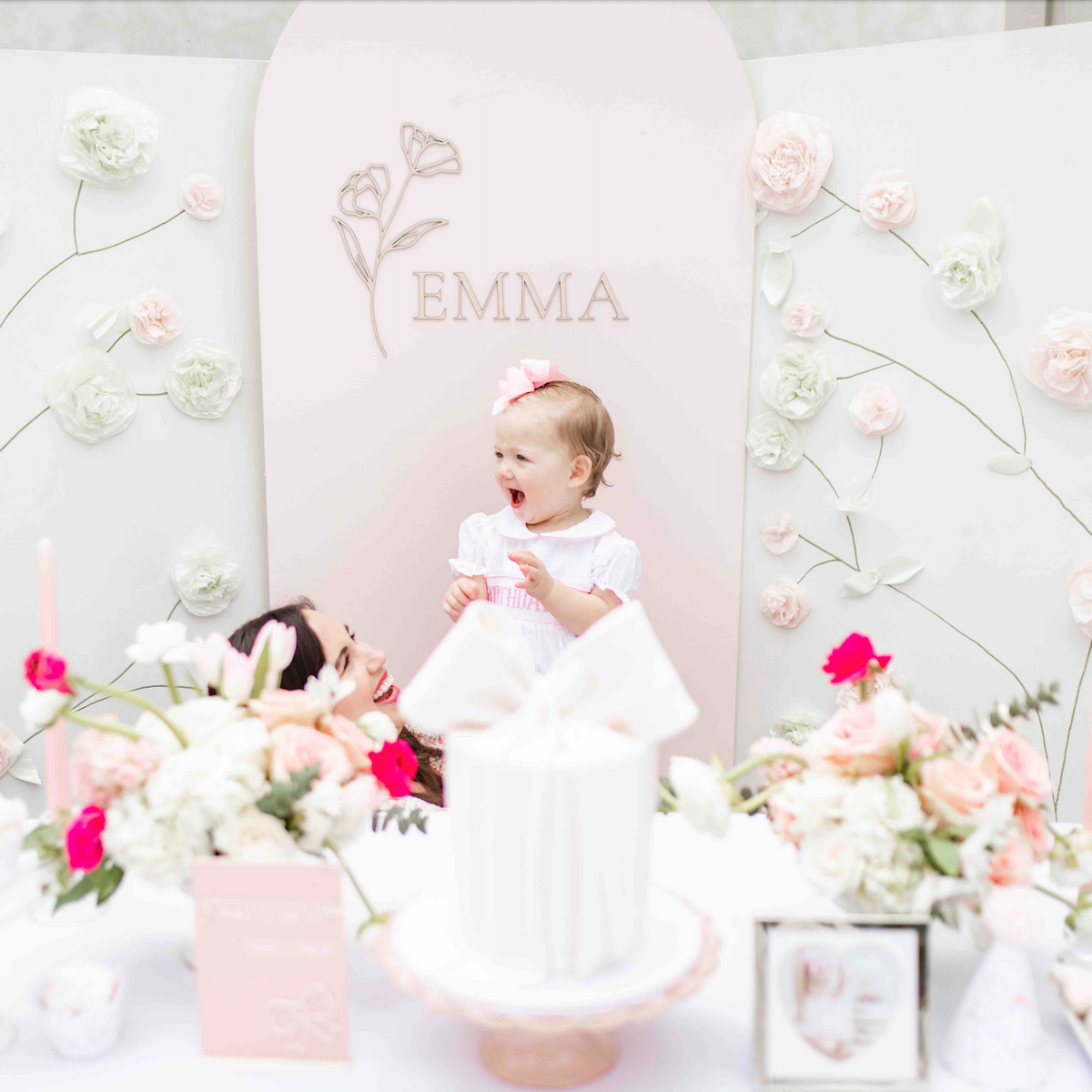A Beautiful “Bunnies & Bows” Themed Girl's First Birthday Party