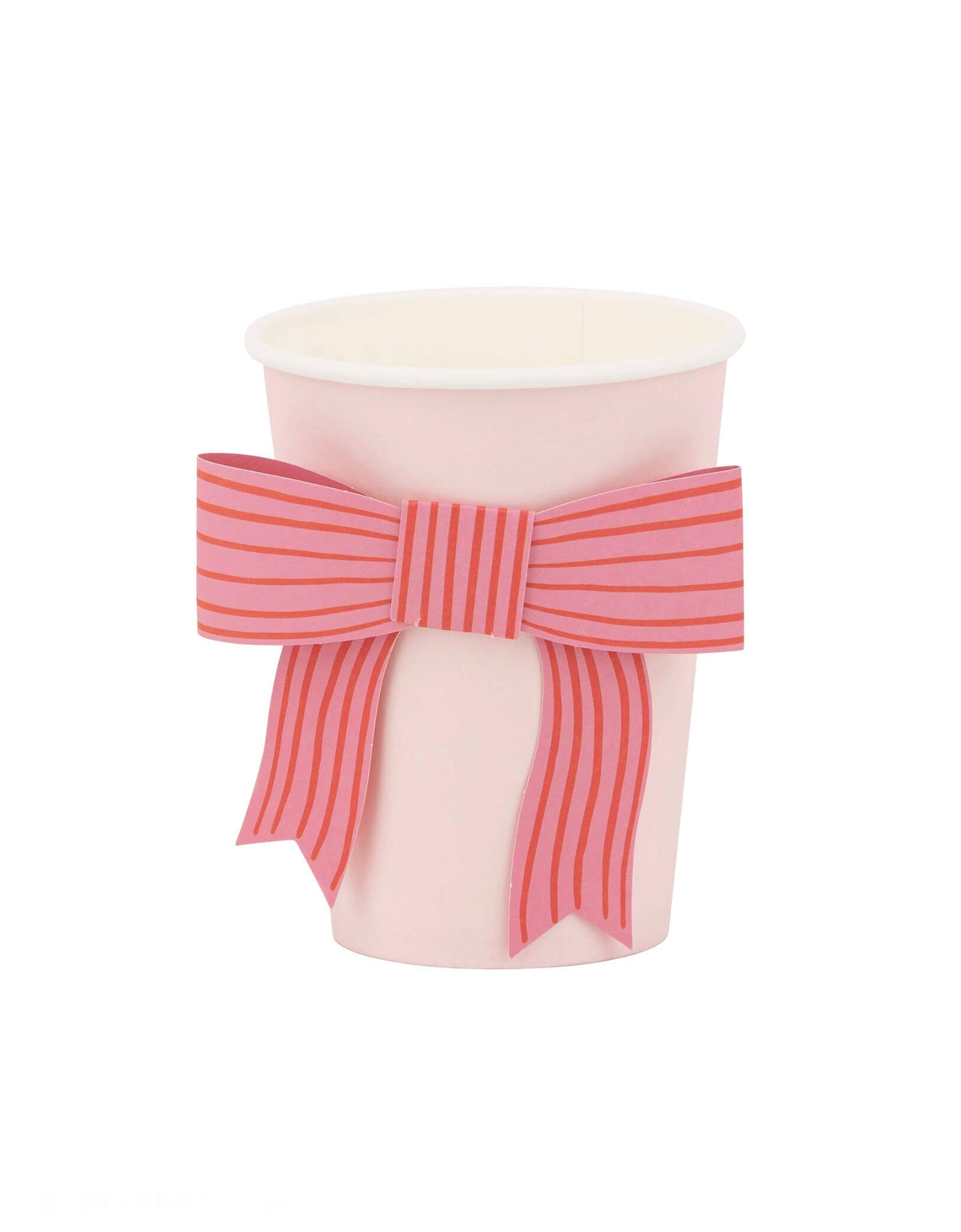 Momo Party's 12 oz Bow Party Cups by My Mind's Eye.  This quirky cup features a playful valentine's bow, adding a touch of charm to your party. Don't just settle for any old cup, make a statement with this unique and fun option. Cheers to love! 