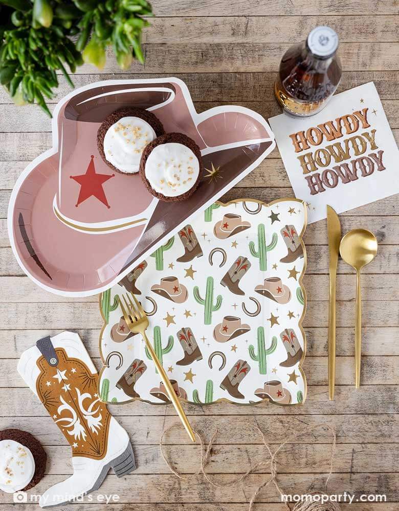 Cowboy Boot Shaped Guest Napkins (Set of 24)