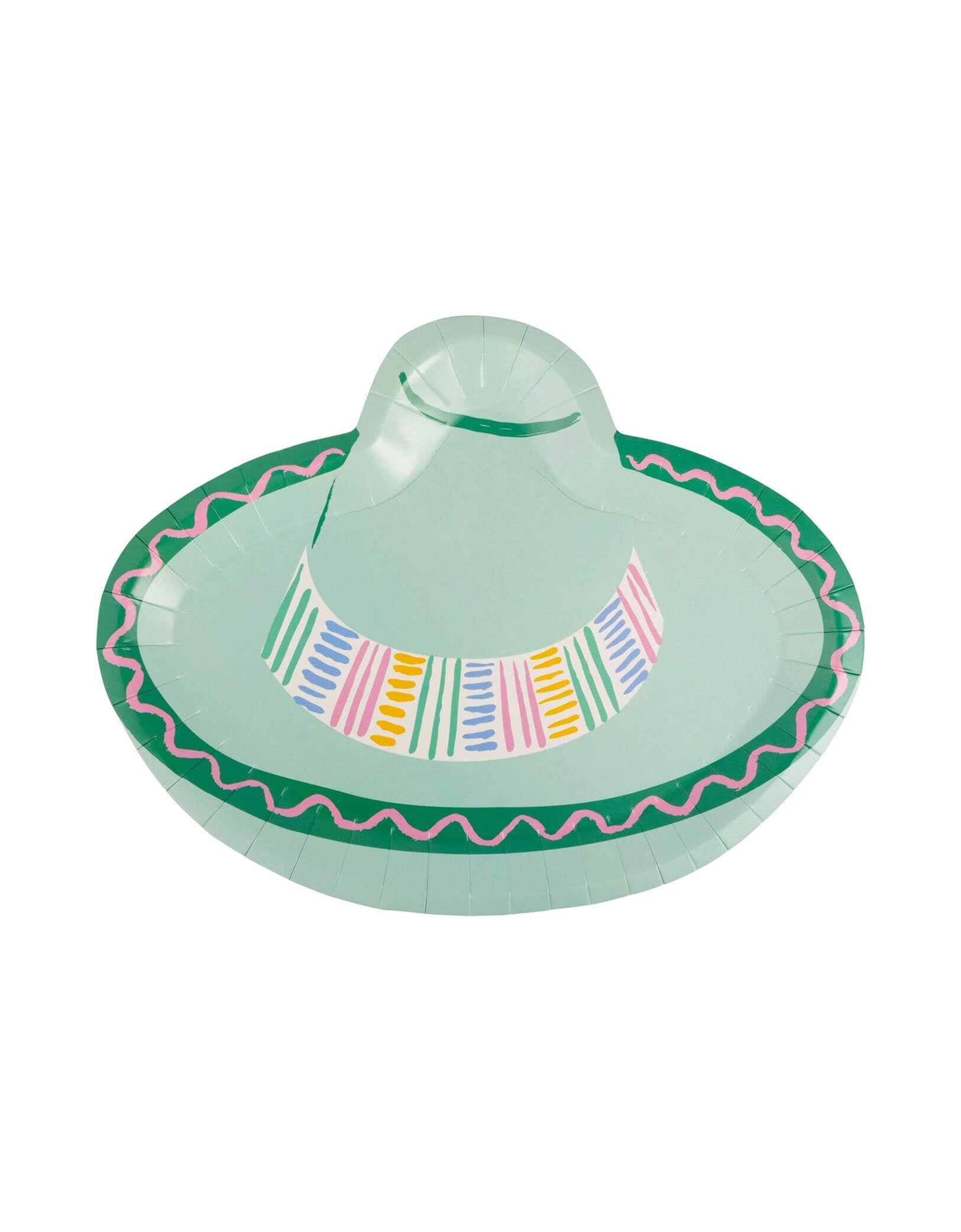 Momo Party's 10" x 8" Fiesta Sombrero Plates by My Mind's Eye. Made of paper, this sombrero plate is perfect for adding a touch of fun to any celebration. Say "ole!" to easy cleanup and let the fiesta begin.