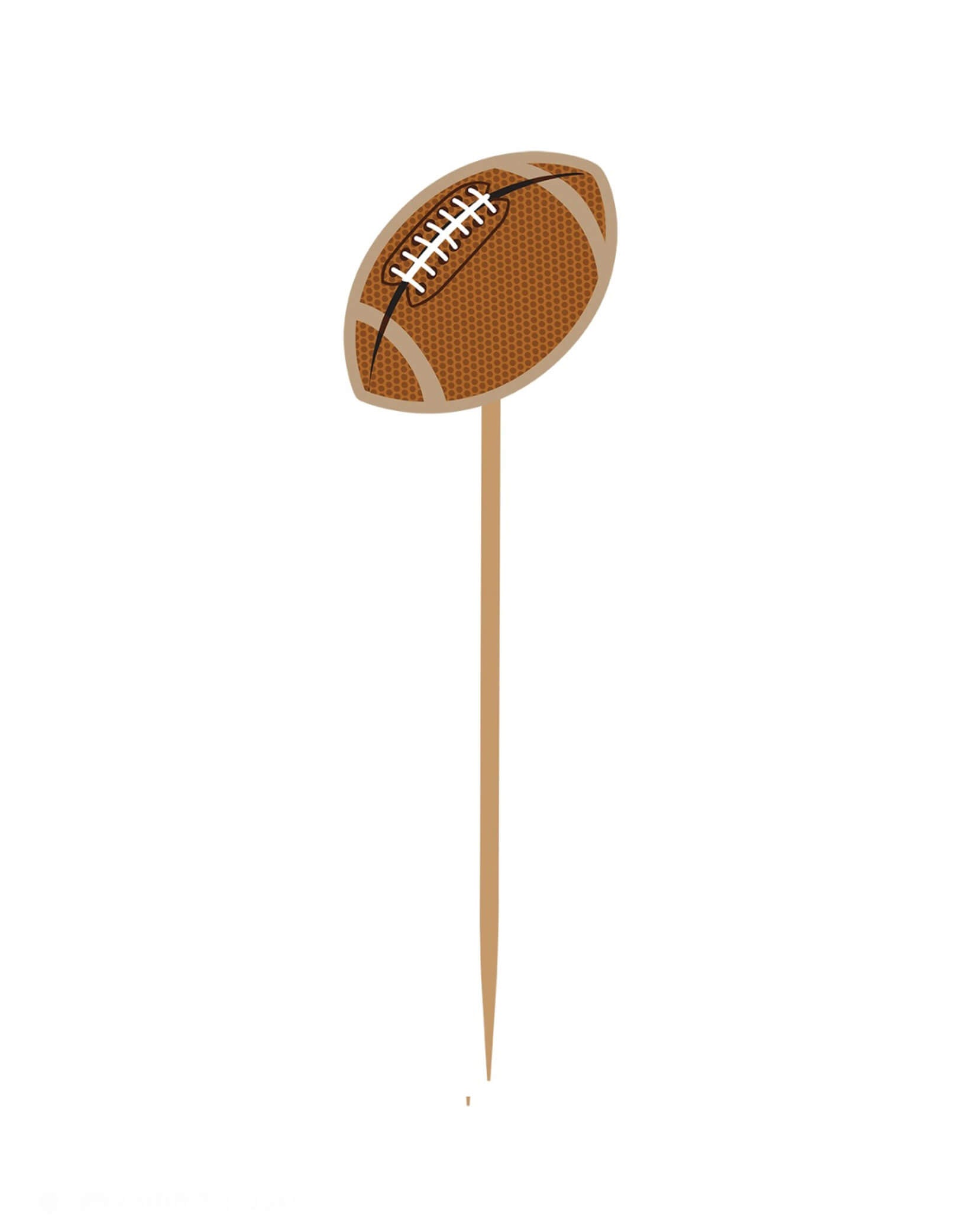 Momo Party's 6" Tailgate Football Drink Picks by Sophistiplate. Comes in a set of 30 picks, these extra long wooden cocktail picks are topped with a football helmet and are the perfect addition to your tailgate party. Perfect for Martini's, Cocktails, Food Skewers, Fruit Kabobs, Cheese Boards, Appetizers, Sandwiches, Salads, Vegetables, Crudite, Desserts, Shrimp Cocktails, and more!