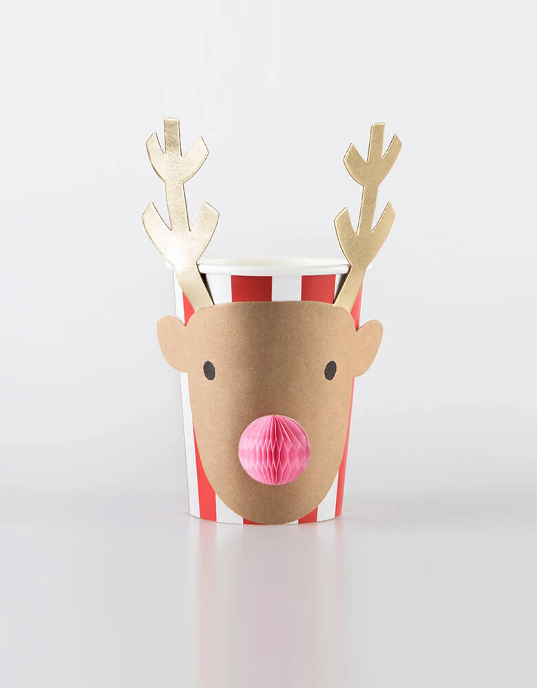Reindeer Games to go cups Coffee Cups / To-Go / Christmas Theme / Red and  gold / Mistletoe /