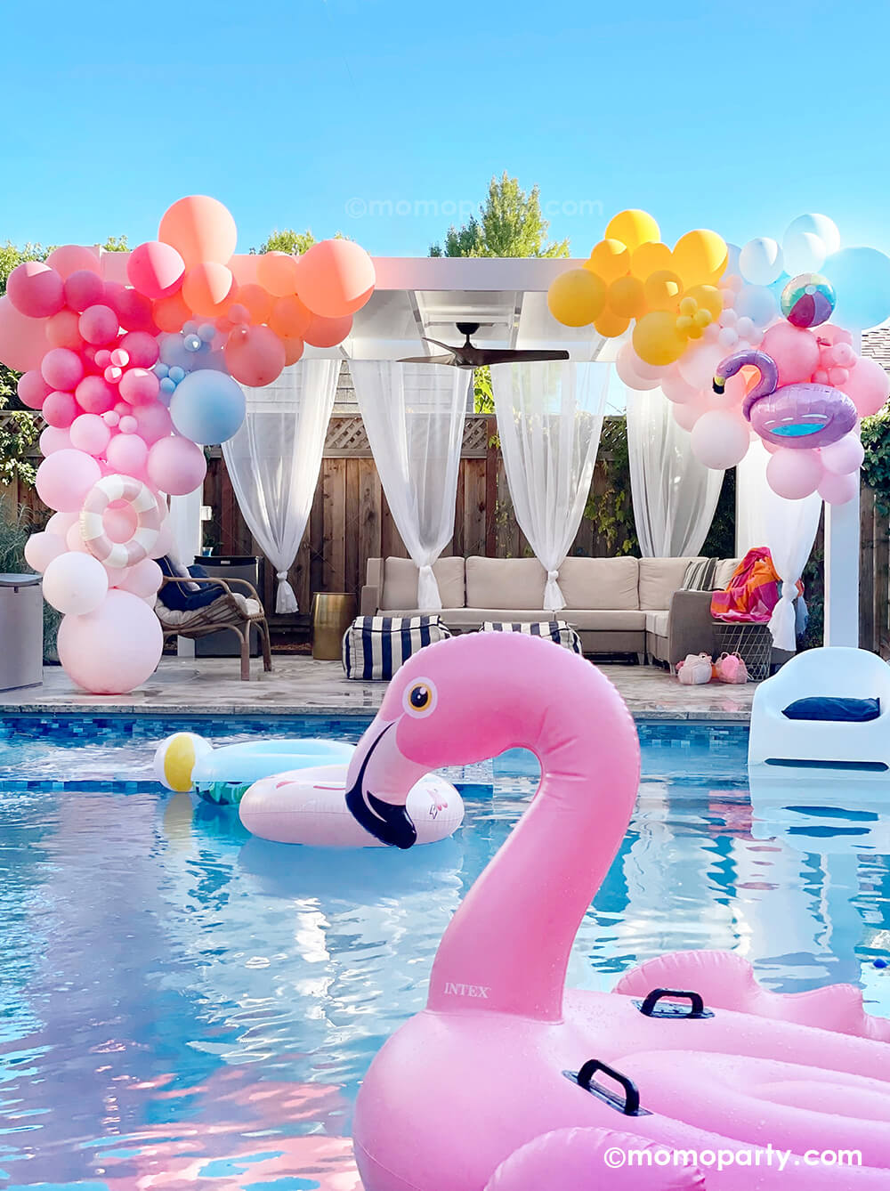 Pool Party Flamingo Shaped Foil Balloon