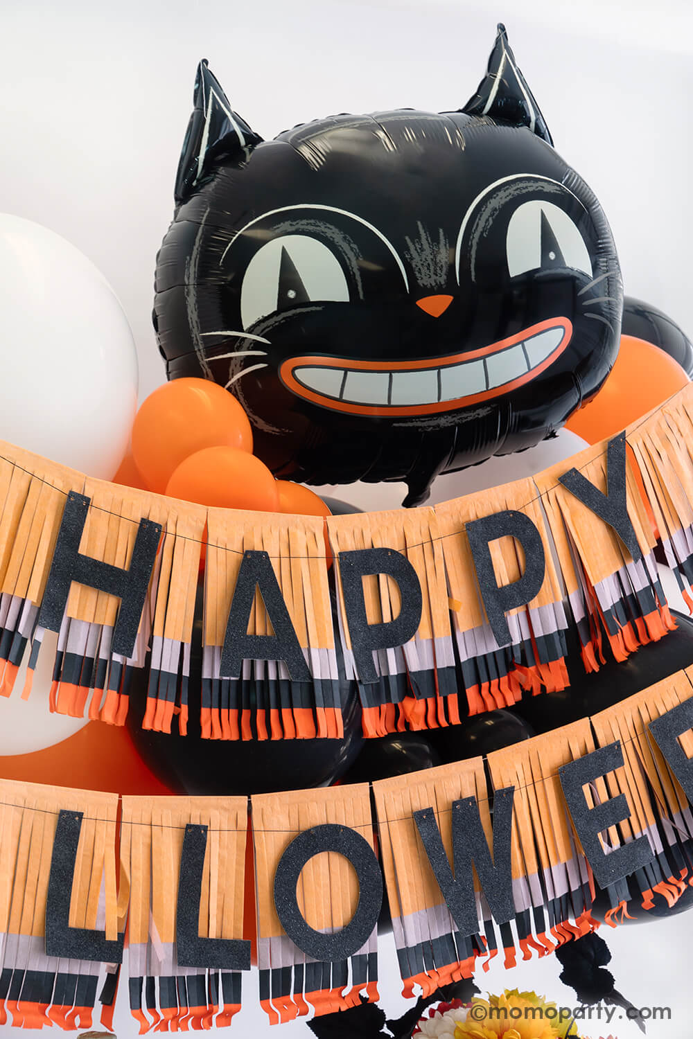 Vintage Halloween Cat Mylar Balloon