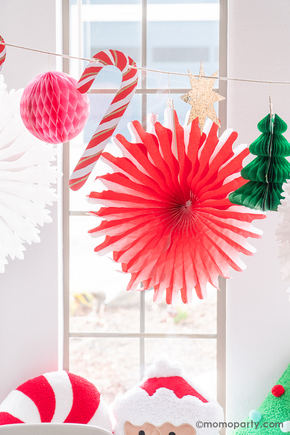 Honeycomb garland store paper decorations