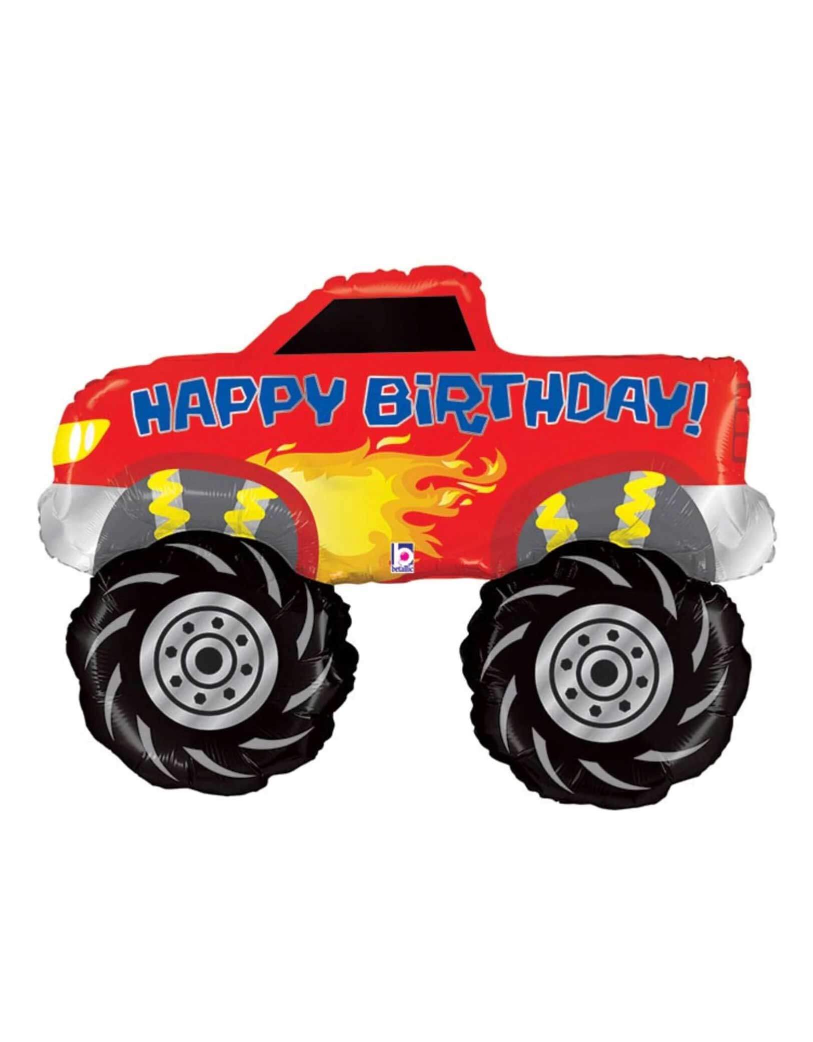 Momo Party's 40" Monster Truck Foil Balloon by Betallic Balloons.