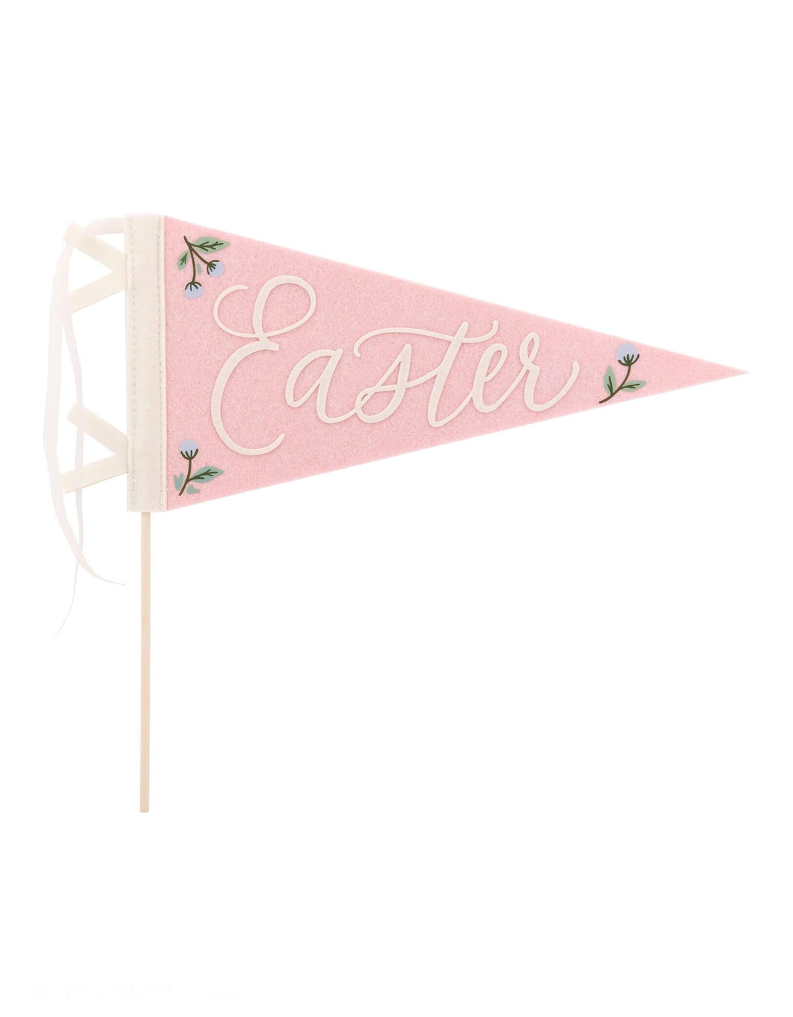 Momo Party's 15" Pink Easter Felt Pennant Banner. Get ready for a hoppy Easter with this adorable pink Easter felt pennant banner! This pink felt banner features the words "Easter" in fun, playful letters. Hang it up for a festive touch to your Easter decorations. Hop to it and get yours today!