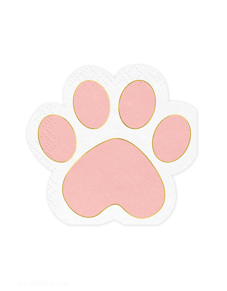 Momo Party's 6.1" x 5.7" pink paw shaped party napkins by Party Deco.  Get pawsitively adorable with these Pink Paw Shaped Napkins! Perfect for any pet celebration or party, these pink and cute napkins are sure to make your guests purr with delight. Meow-nificent!