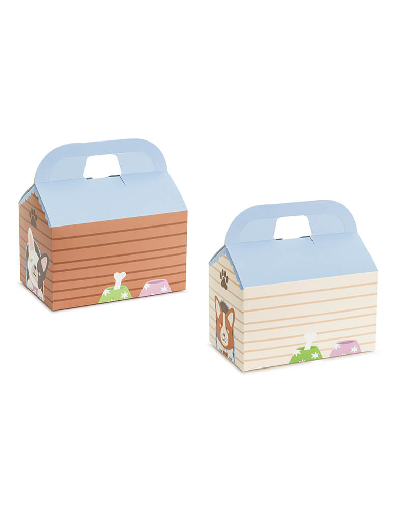 Momo Party's Dog House Party Boxes by Party Deco. These adorable party favor boxes are perfect for goodies that will make any birthday party or kid's party a howling good time. These party boxes are a must-have for any canine celebration.