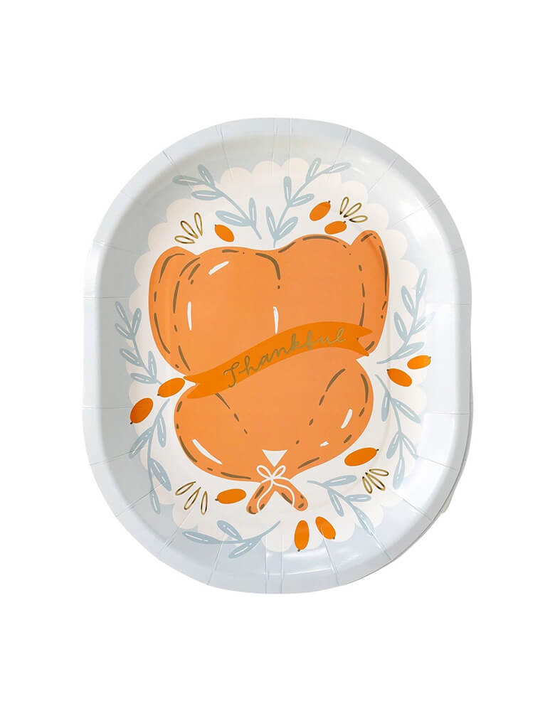 Momo Party's 10" Roasted Turkey Plates by My Mind's Eye. This plate features a charming harvest design, adding a touch of whimsy to your dining experience. Time to feast!