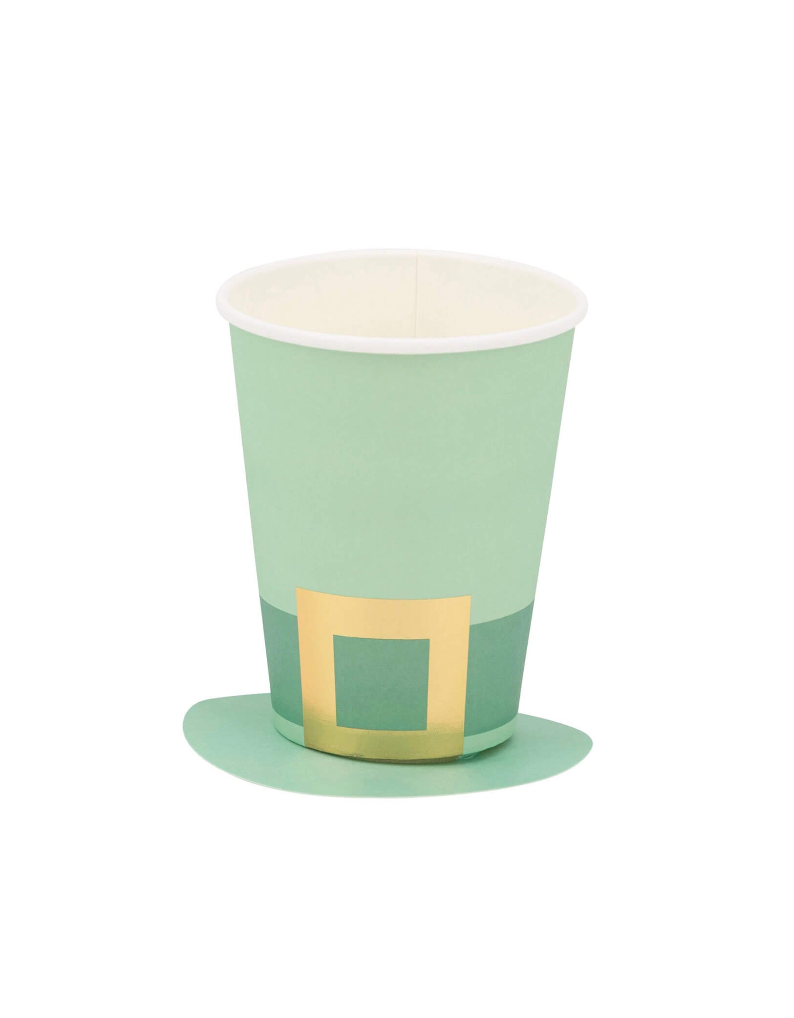 Momo Party's 12 oz Leprechaun Party Cup by My Mind's Eye. Each set comes iwth 9 paper cups, there are made especially for St. Patrick's Day with the design of the Leprechaun hat in green, this cup is perfect for holding your favorite beverage while bringing a touch of luck to your celebrations. Don't forget to invite your friends to join in on the fun.