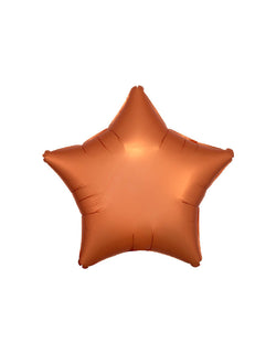 Junior Orange Satin Luxe Star Shaped Foil Balloon – Momo Party