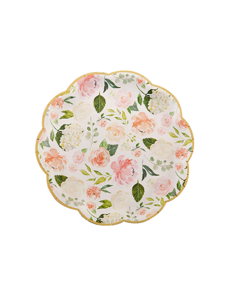 Floral Large Paper Plates (Set of 8)