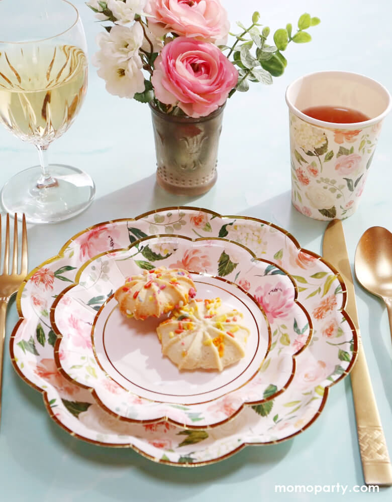 Pink clearance floral plates