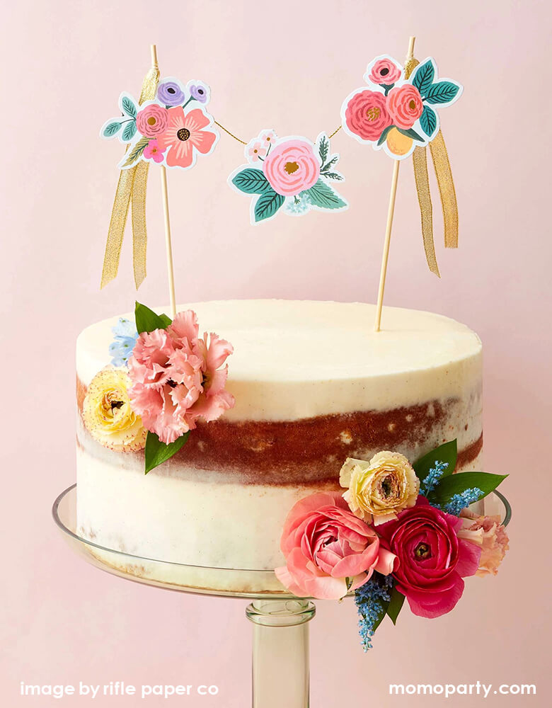Fresh Flower Cake For Girls Birthday | Naked cake with flowers