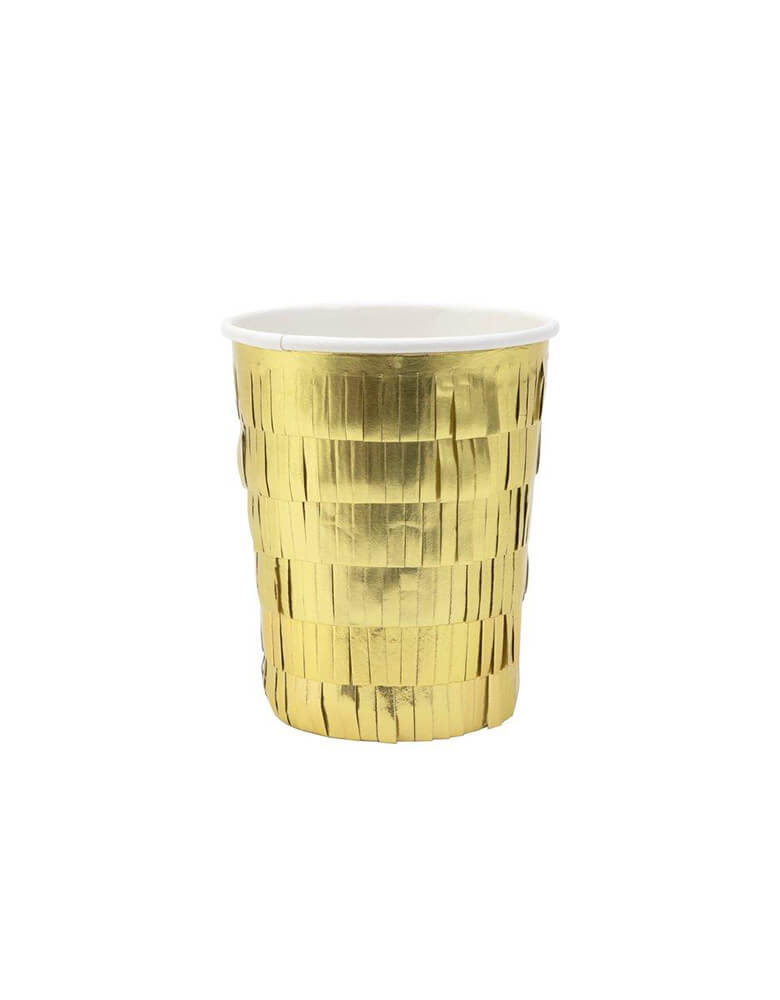 Gold Fringe Party Cups (Set of 8)