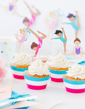 Gymnastics Cupcake Toppers (Set of 12)