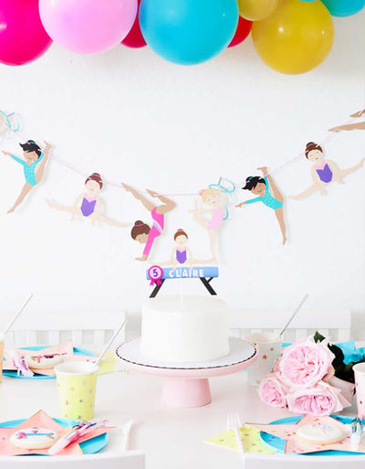 Personalizable Gymnastics Cake Topper