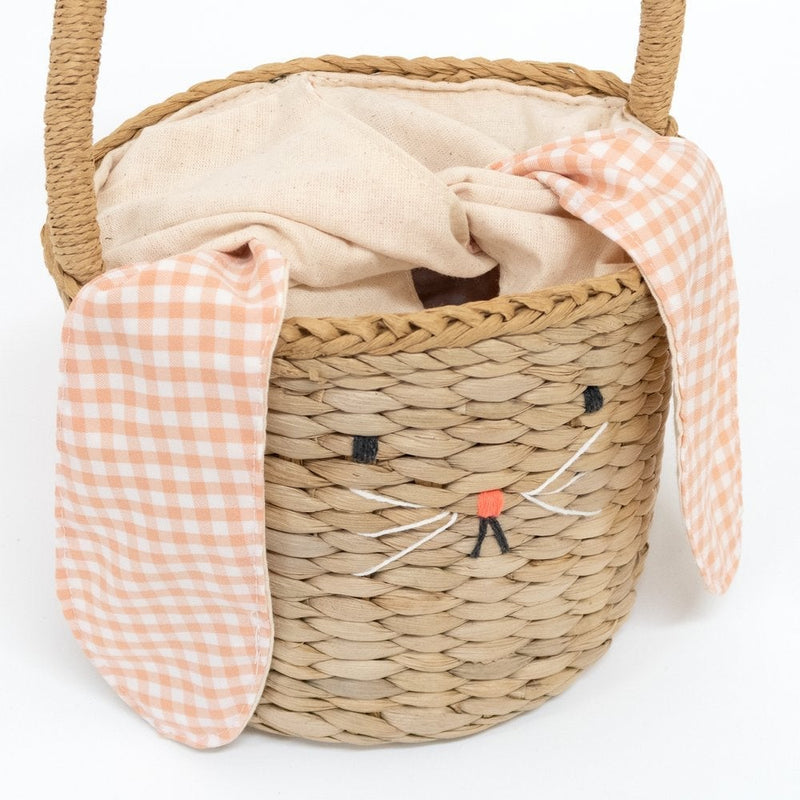 Gingham Bunny Straw Easter Basket – Momo Party