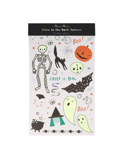 Halloween Glow Tattoo Sheets (Set of 2)