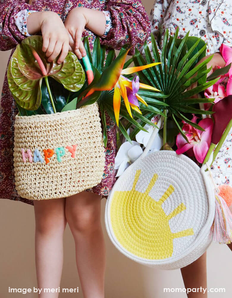 Happy Woven Straw Bag