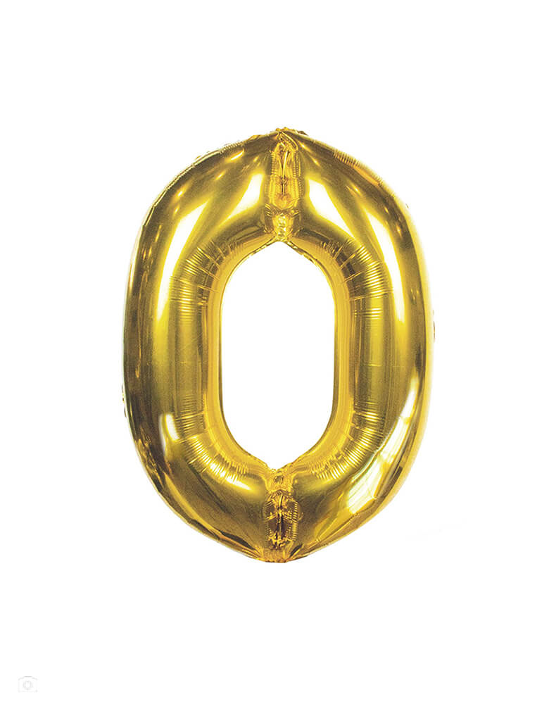 Large Number Gold Foil Mylar Balloon