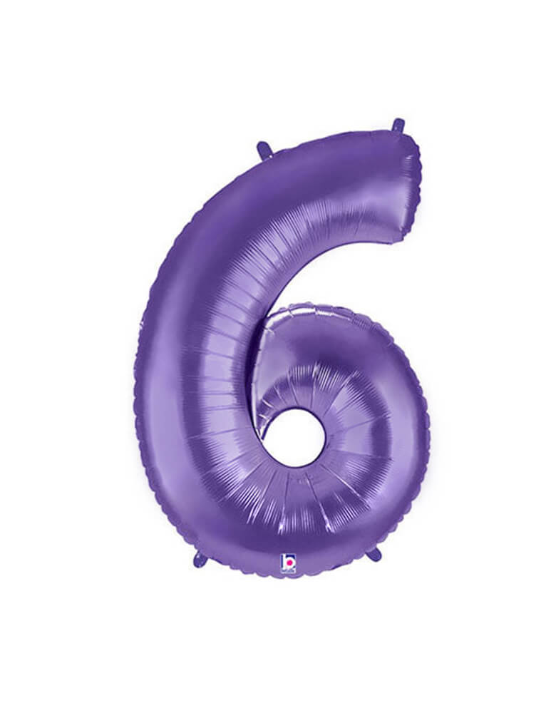 Purple shop number balloons