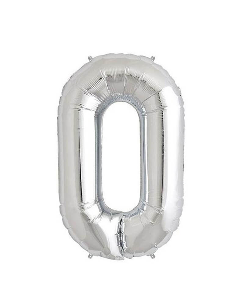 Silver mylar number clearance balloons