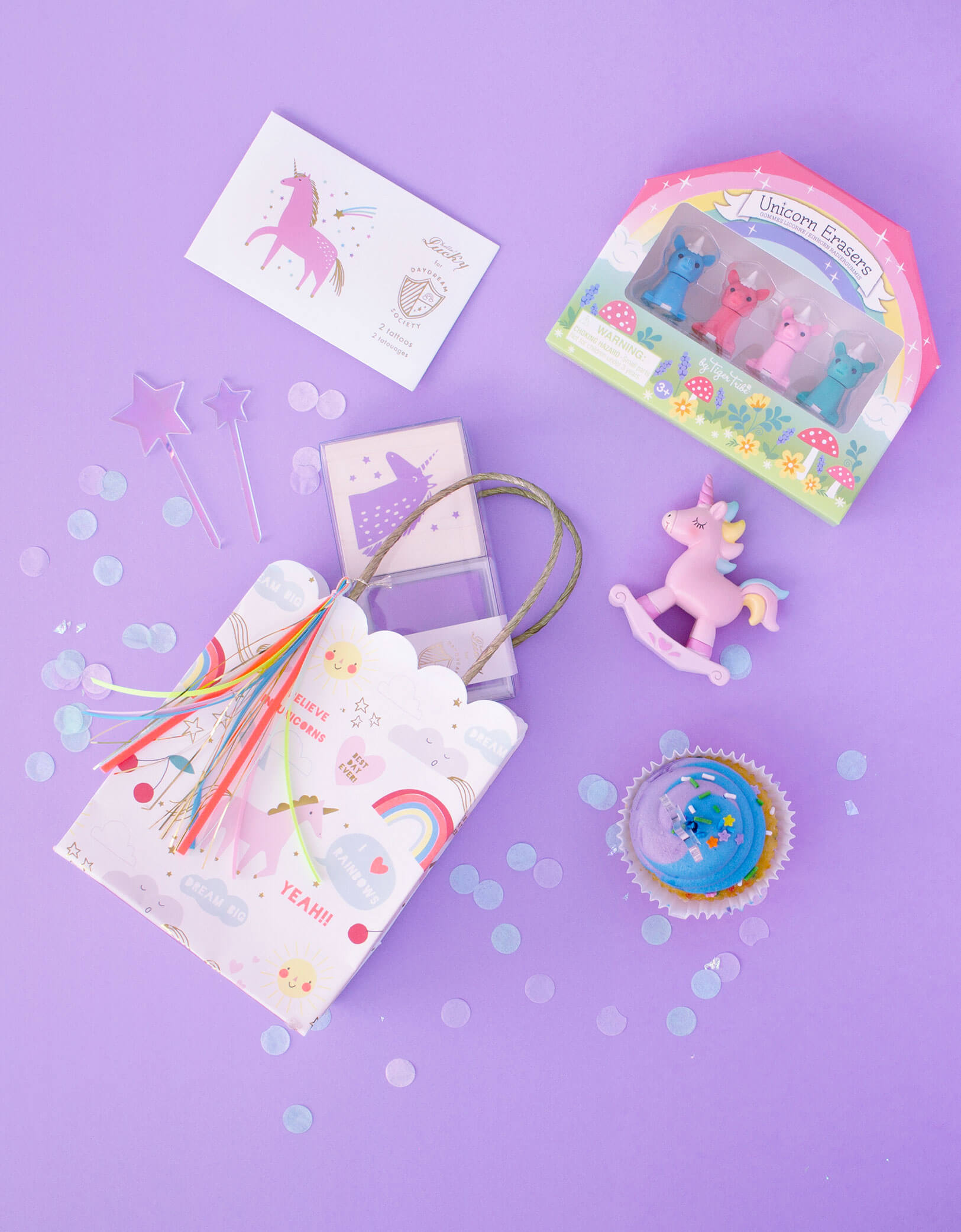 Purple Bee Unicorn Stationary Set for Girls Boys