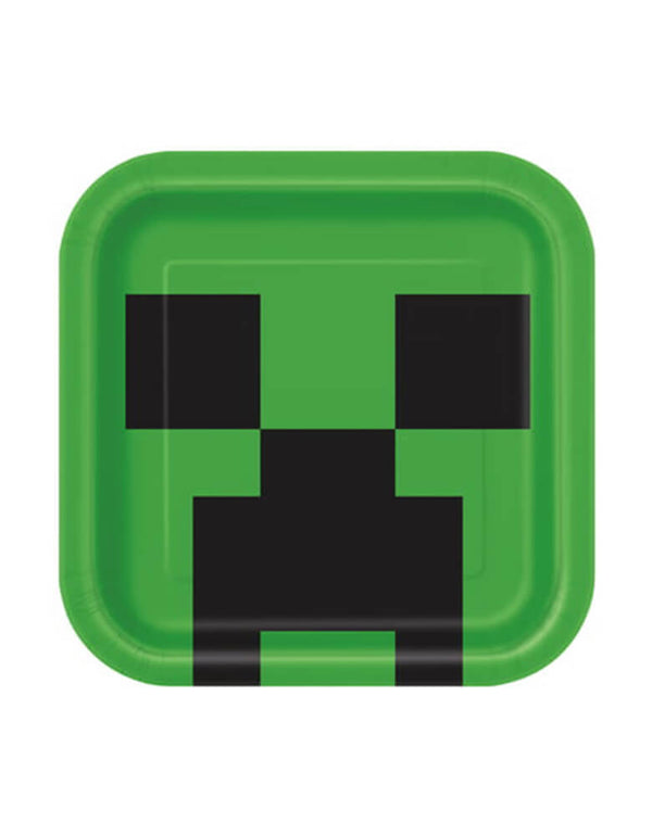 Minecraft Creeper Large Paper Plates (Set of 8)