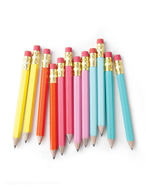 Rainbow Mini Pencils (Set of 12)