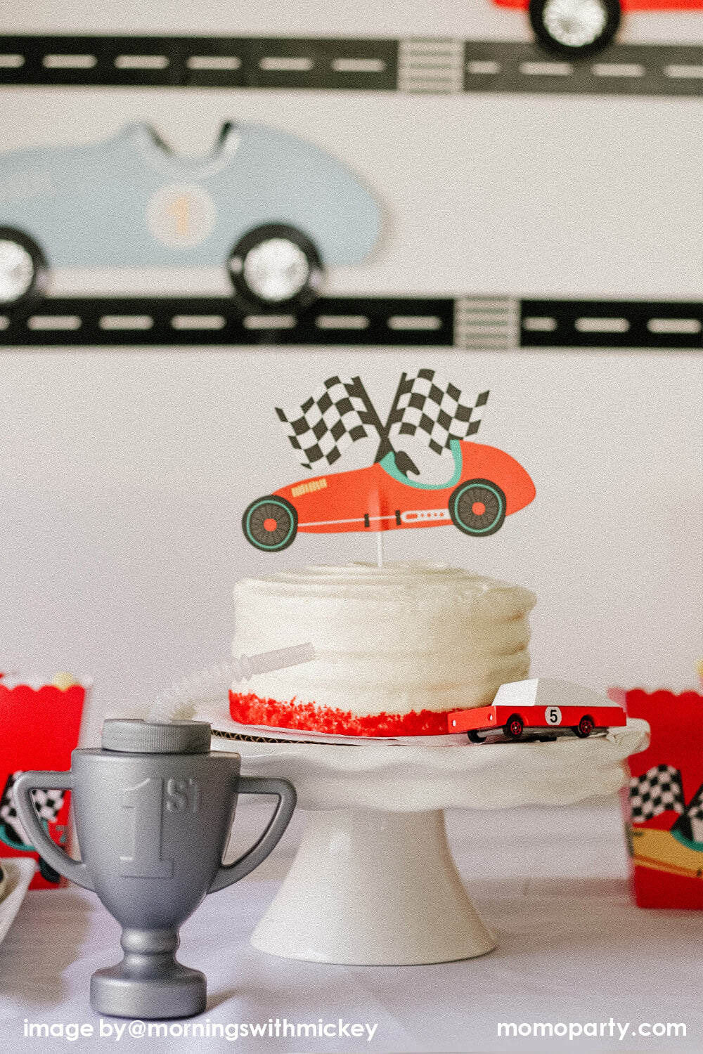 Racing Car Cake Toppers - Vehicle Happy Birthday Decorations For Cupcakes  And Cakes - Plaid Flag Cupcake Toppers - Birthday Party Favors And Theme  Party Supplies - Temu