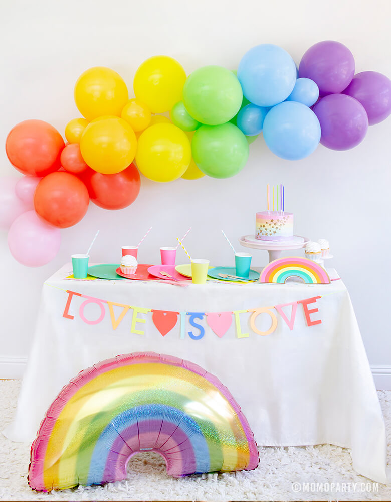 Pastel Rainbow Party Printables and Decorations - My Party Design