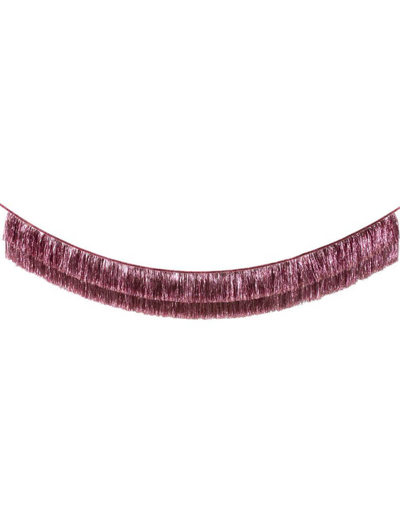 6- Foot Pink Iridescent Tinsel Garland