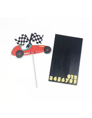 Personalizable Race Car Cake Topper