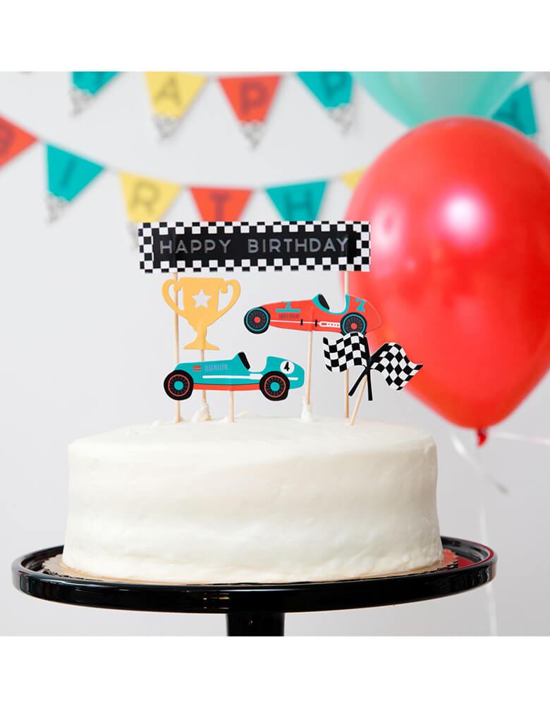 Mini Race Car Fondant Cake Toppers, Handmade Edible Sports Car Cake  Decorations, Birthday Cake, Race Car Party Decorations, car cake