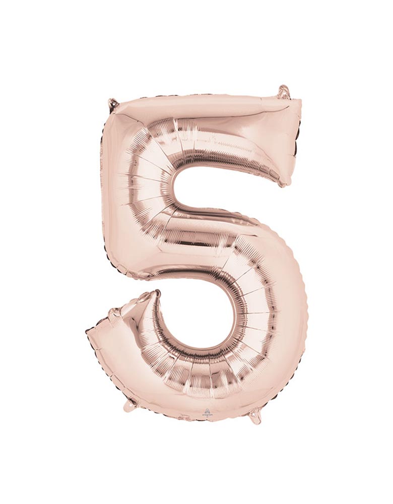 Rose gold deals foil number balloons