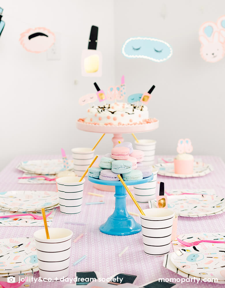 Slumber Party Girl Sleep Over Rainbows and Stars Edible Cake Topper Im – A  Birthday Place